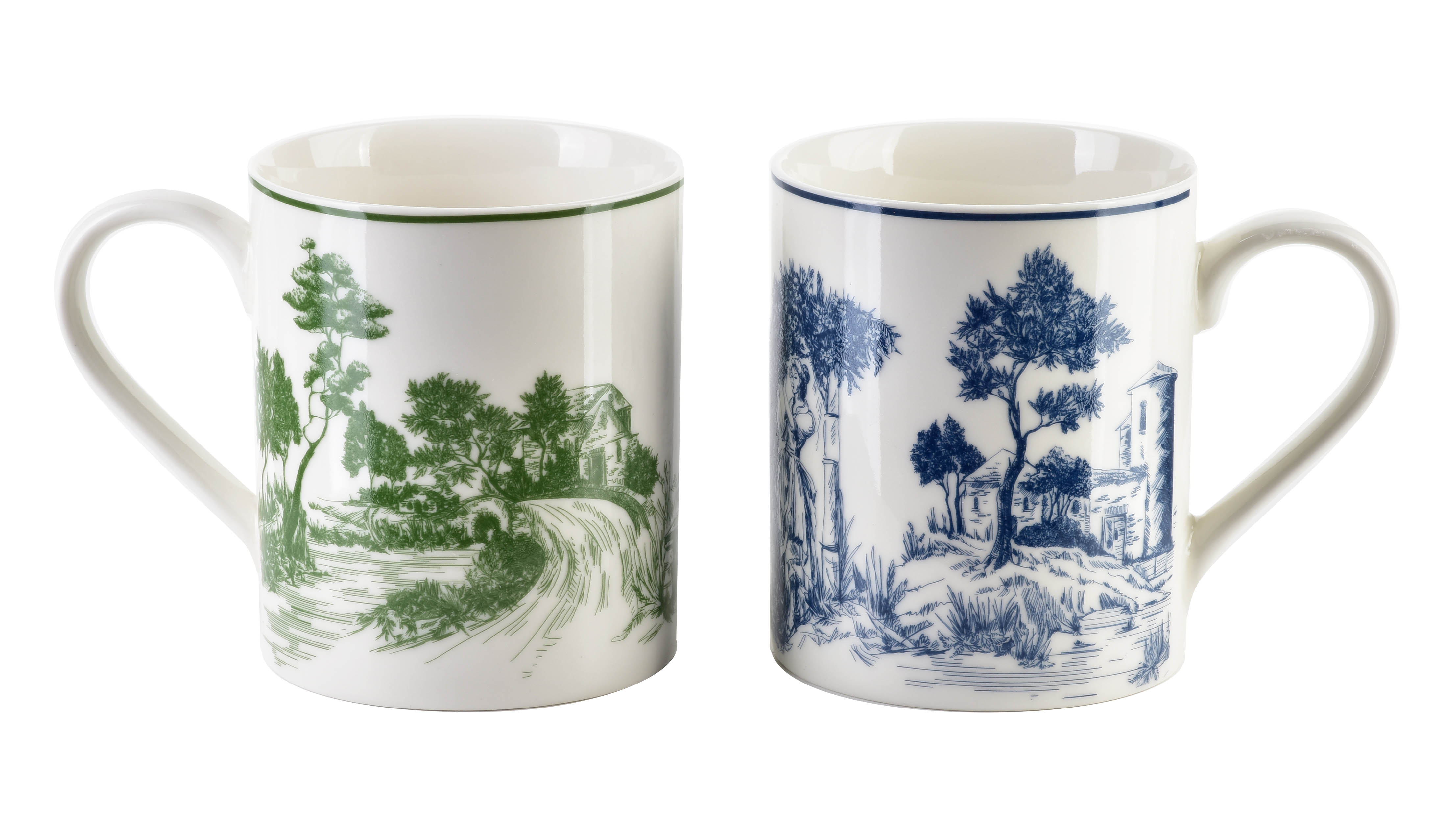 Mukisetti posliini COLORATO 400 ml Ø8 H9,7 cm värikäs 2 kpl