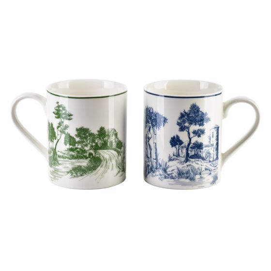 Mukisetti posliini COLORATO 400 ml Ø8 H9,7 cm värikäs 2 kpl