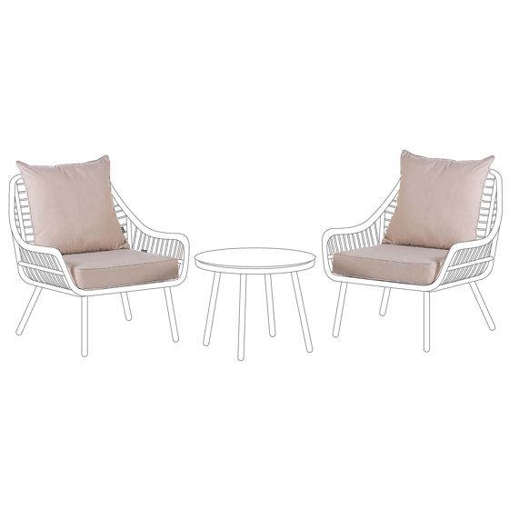 Ulkotyynyjen päällissetti LAURETO Beige