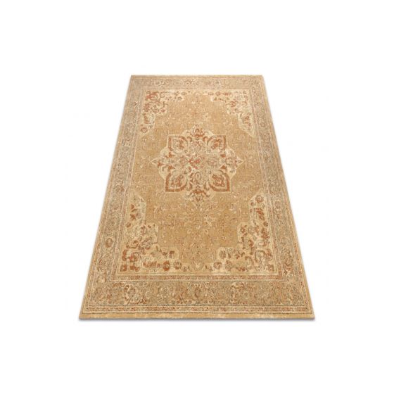 Villamatto LEGEND 468 03 GB700- Ruusuke, kehyskuviolla, ylellinen beige / punainen 240x340 cm