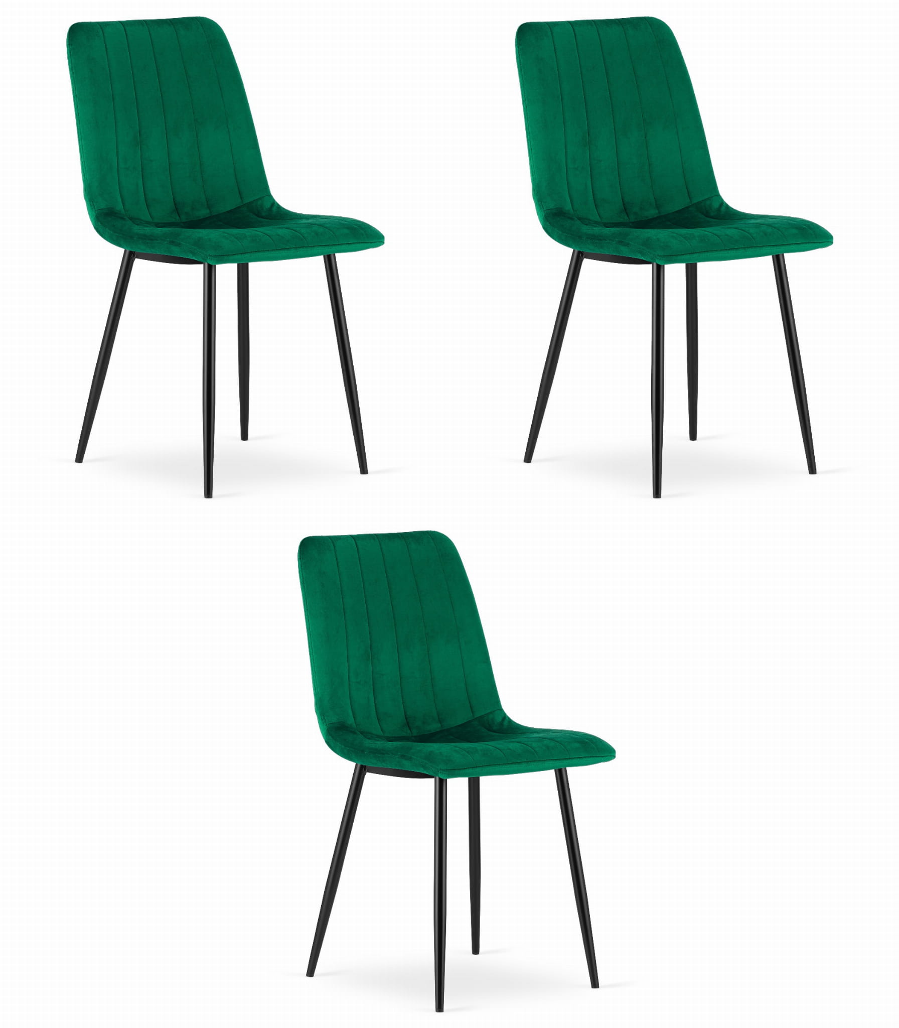 LAVA-tuoli, tummanvihreä sametti (3 kpl)
