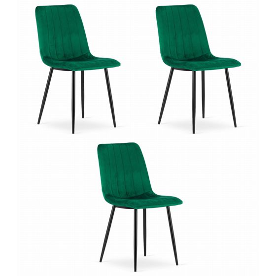 LAVA-tuoli, tummanvihreä sametti (3 kpl)