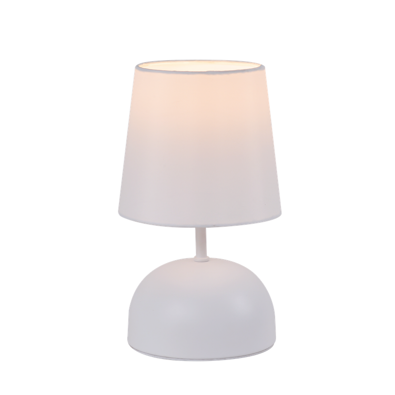 NETTLIFE Yöpöytävalaisin johdolla Valkoinen kangaspöytävalaisin Moderni makuuhuoneen yöpöytävalaisin johdolla Ei polttimoa