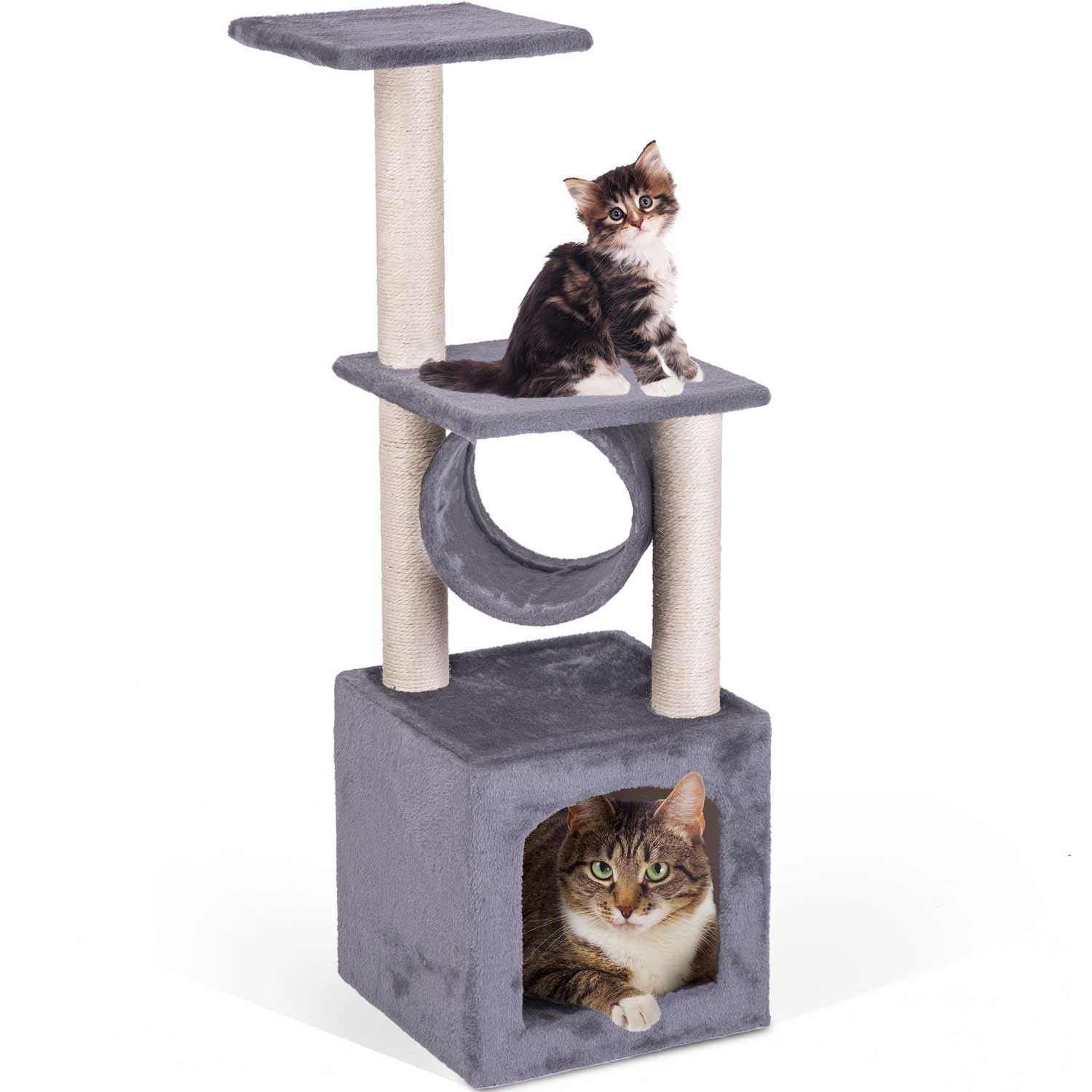 Kissanpuu 93 cm DR-265 Pethaus vaaleanharmaa