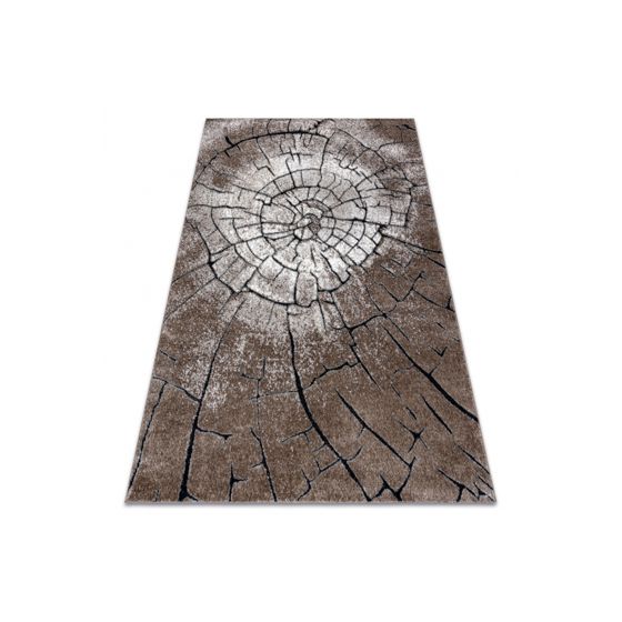 Matto moderni COZY 8875 Puu, kehyskuviolla - ruskea 80x150 cm