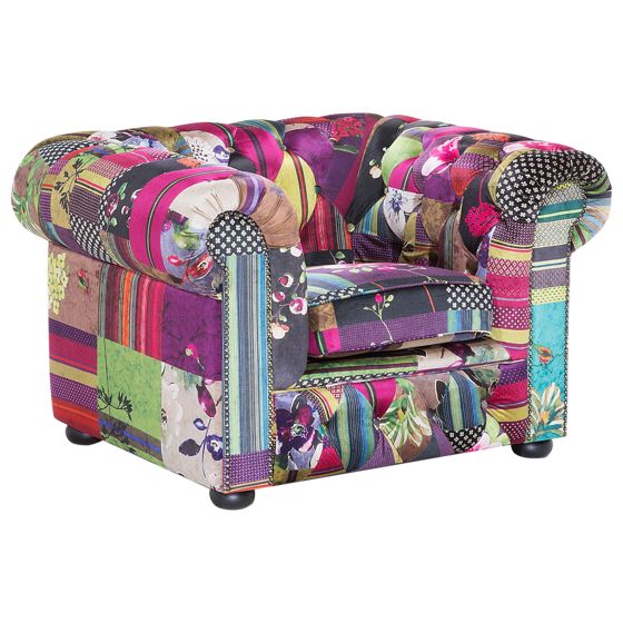 Nojatuoli CHESTERFIELD kangas Violetti