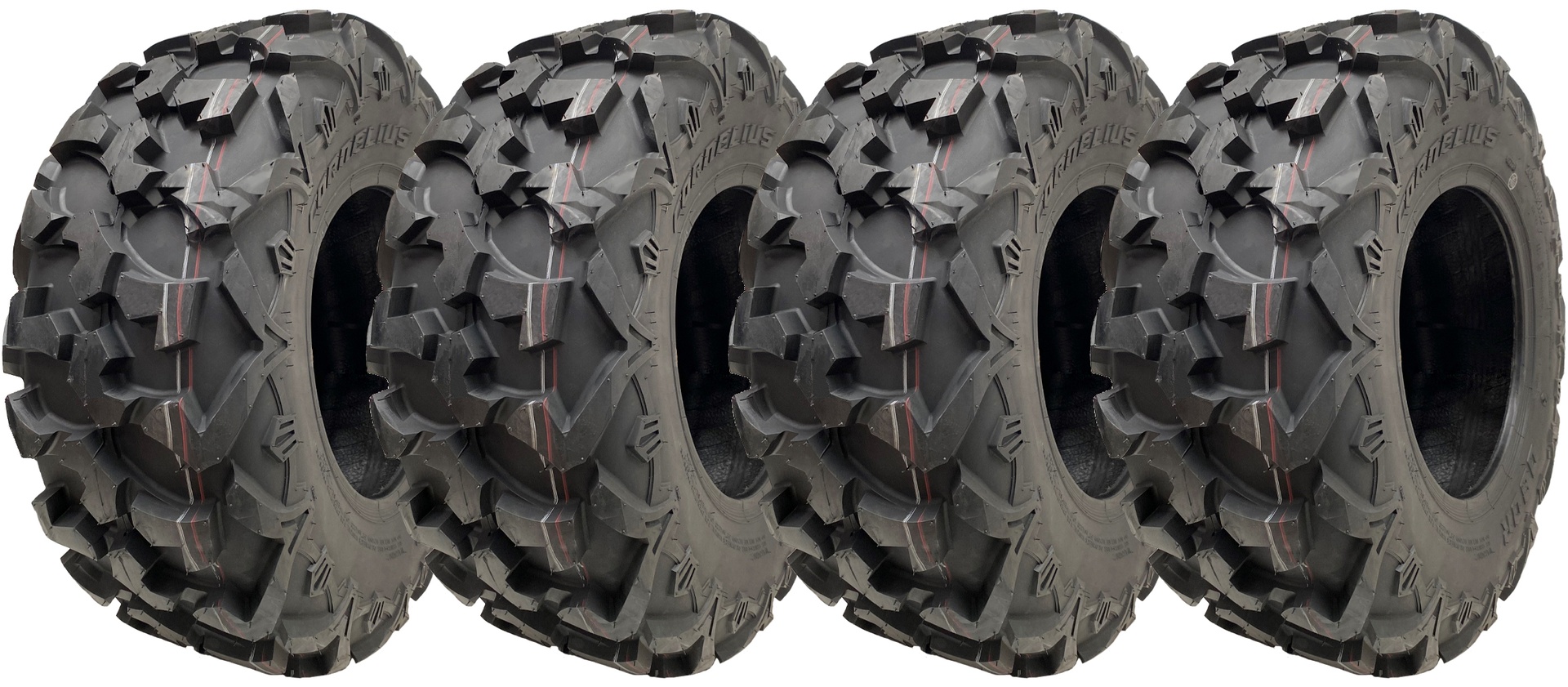 26x9.00R12 (225/75R12) 6-kerroksiset mönkijän renkaat OBOR Cornelius 66J, tieliikennekelpoiset (4 kpl:n sarja)