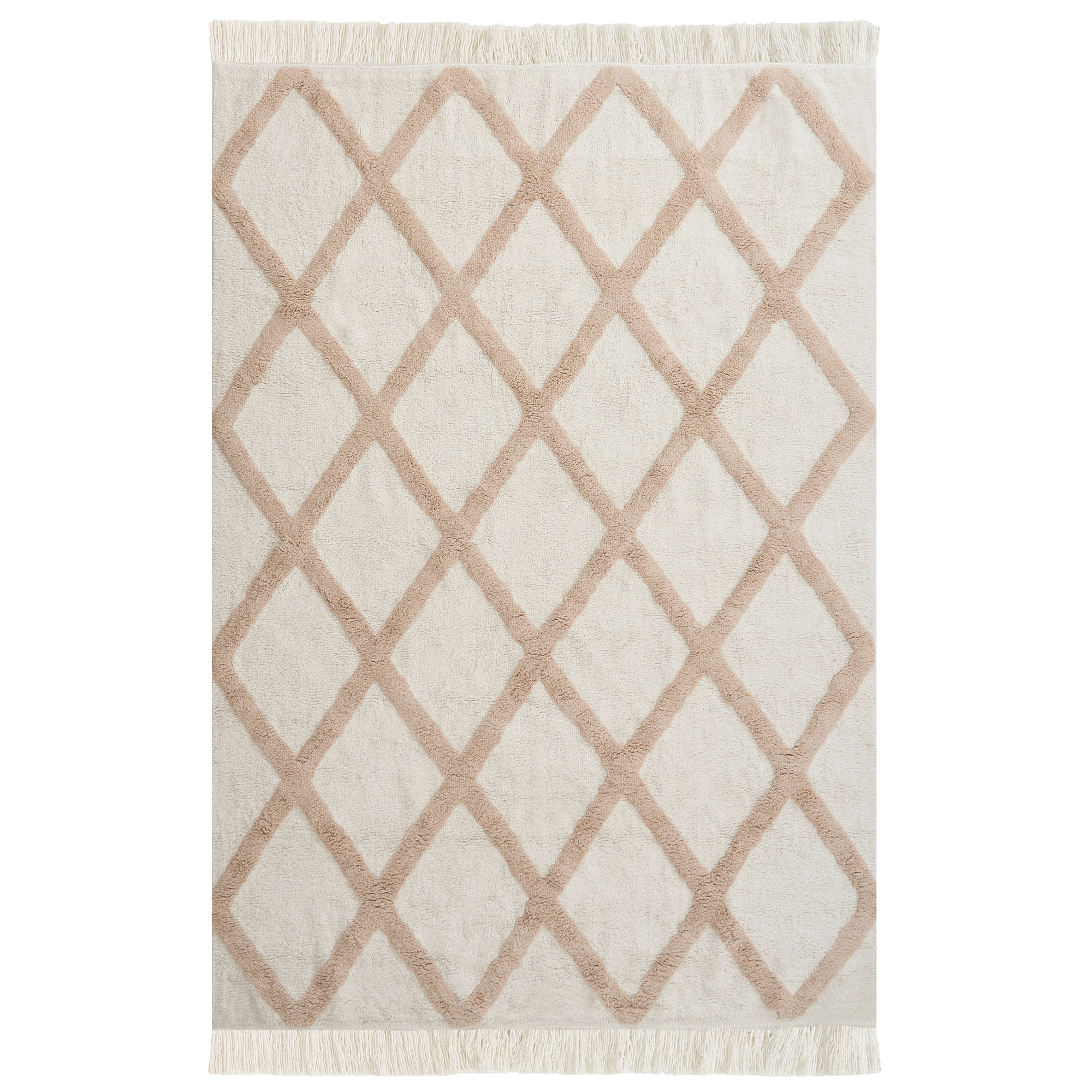 Lastenmatto PUNSARI Vaaleanbeige 140 x 200 cm Puuvilla