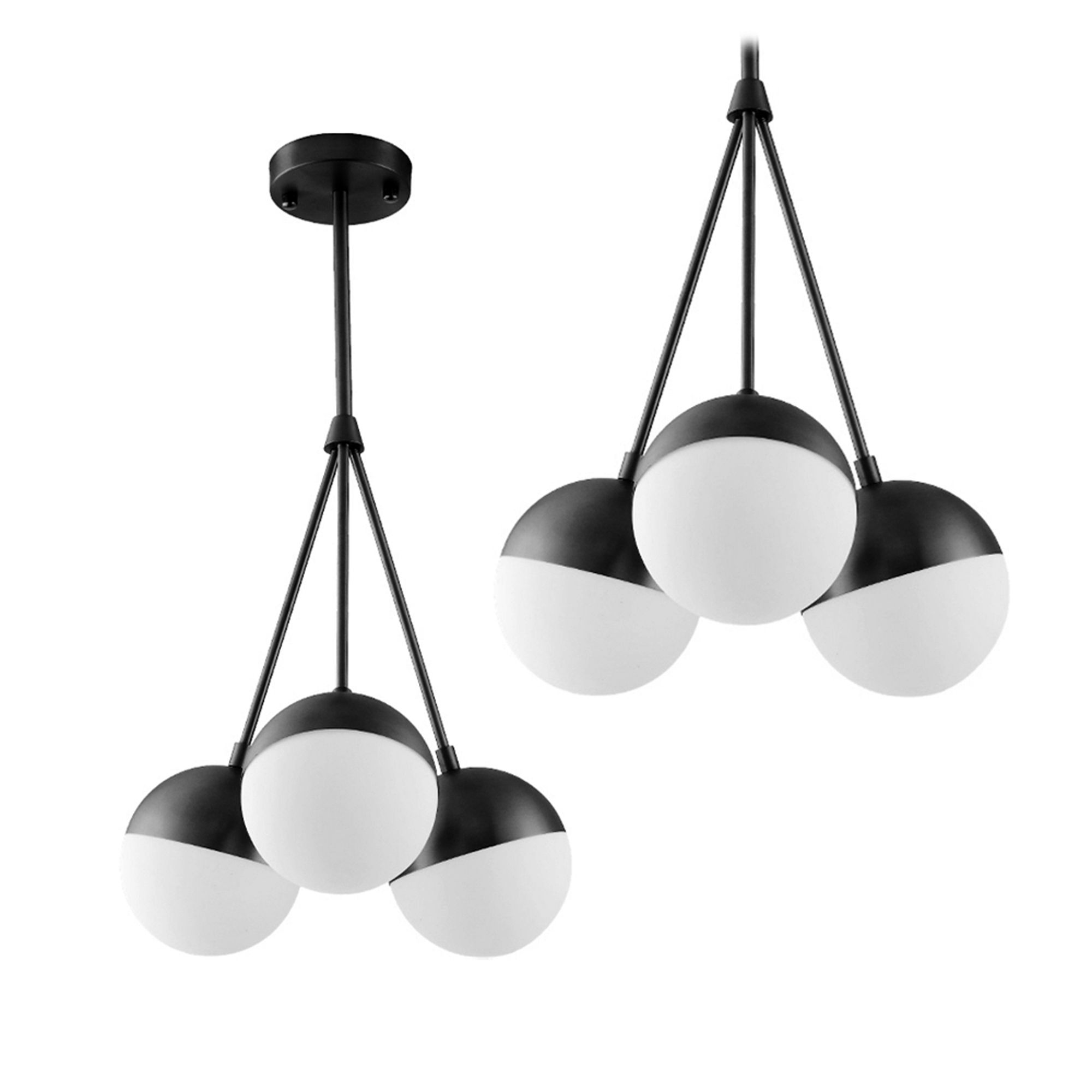 TOOLIGHT riippuva kattovalaisin APP687-3CP musta, 35x15x85cm