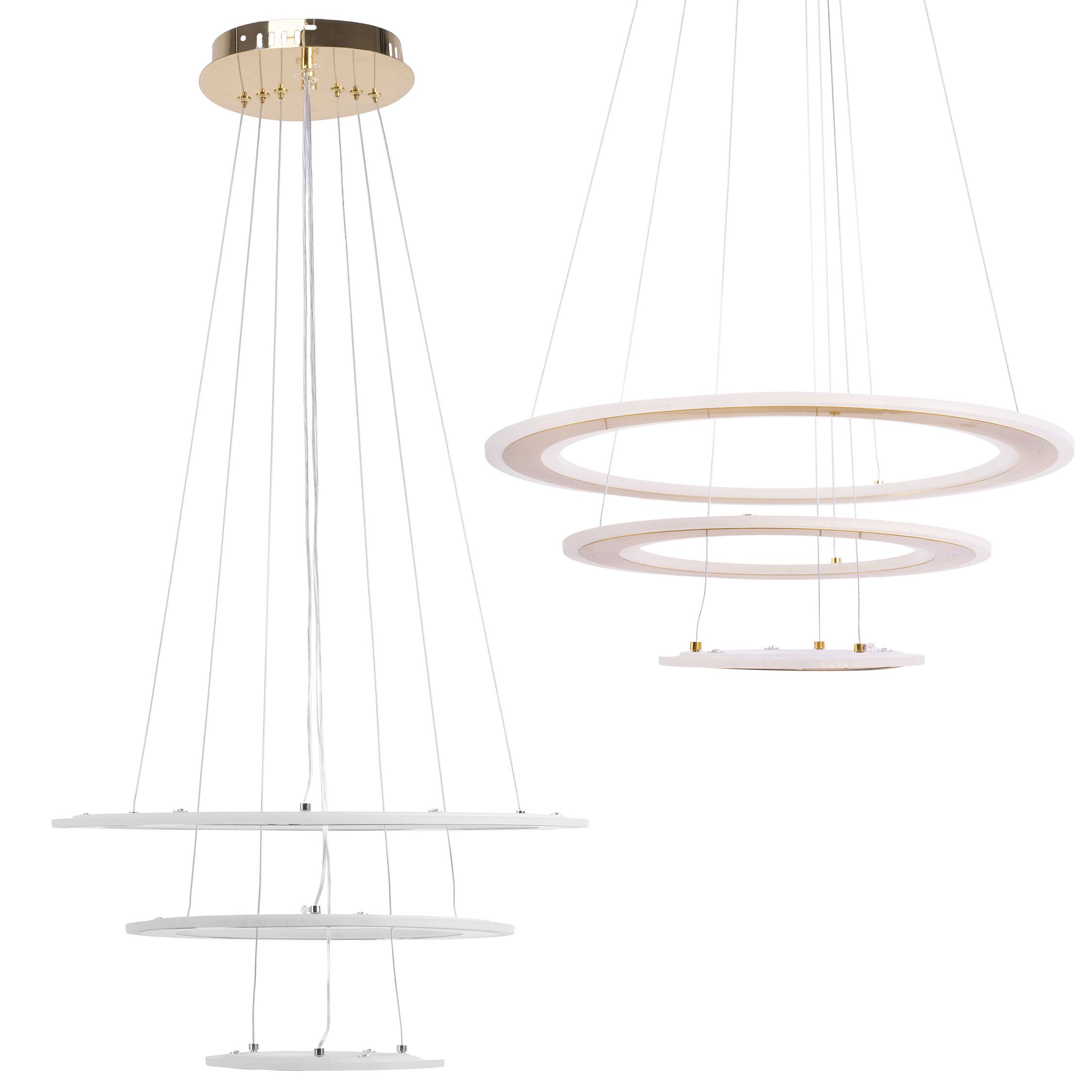 TOOLIGHT riippuva kattovalaisin LED G042-3CP kulta, 46x46x90cm