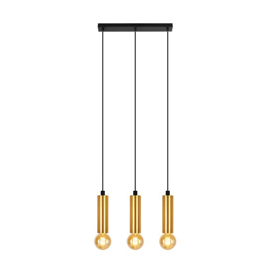 NETTLIFEKultainen, riippuvalaisin, 3 lamppua, riippuvalaisin - riippuvalaisin, ruokapöytä, E27, teollinen, metallinen, riippuvalaisin