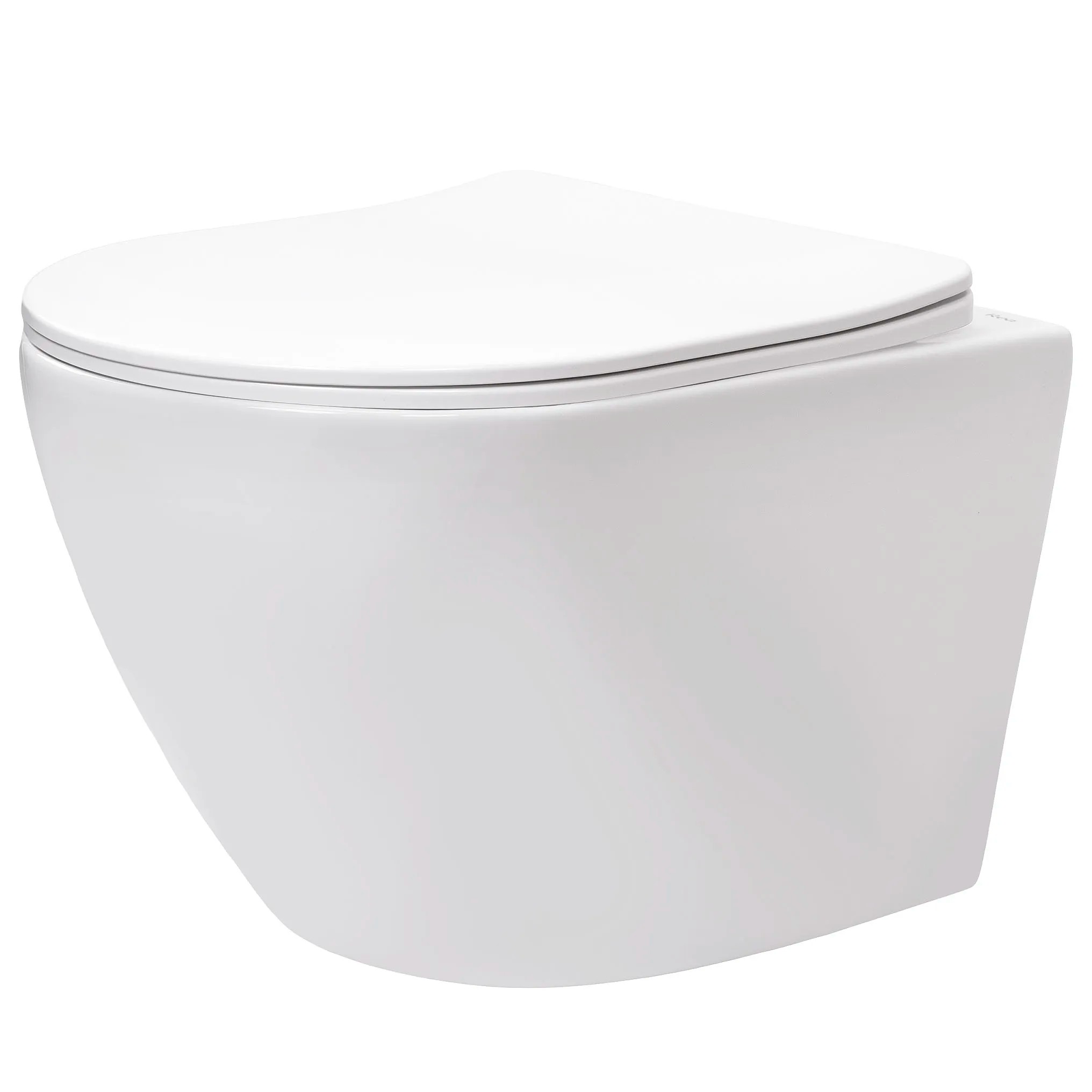 REA Seinä-Wc-Istuin Carlo Lux Rimless Valkoinen, 49,5X37X18Cm