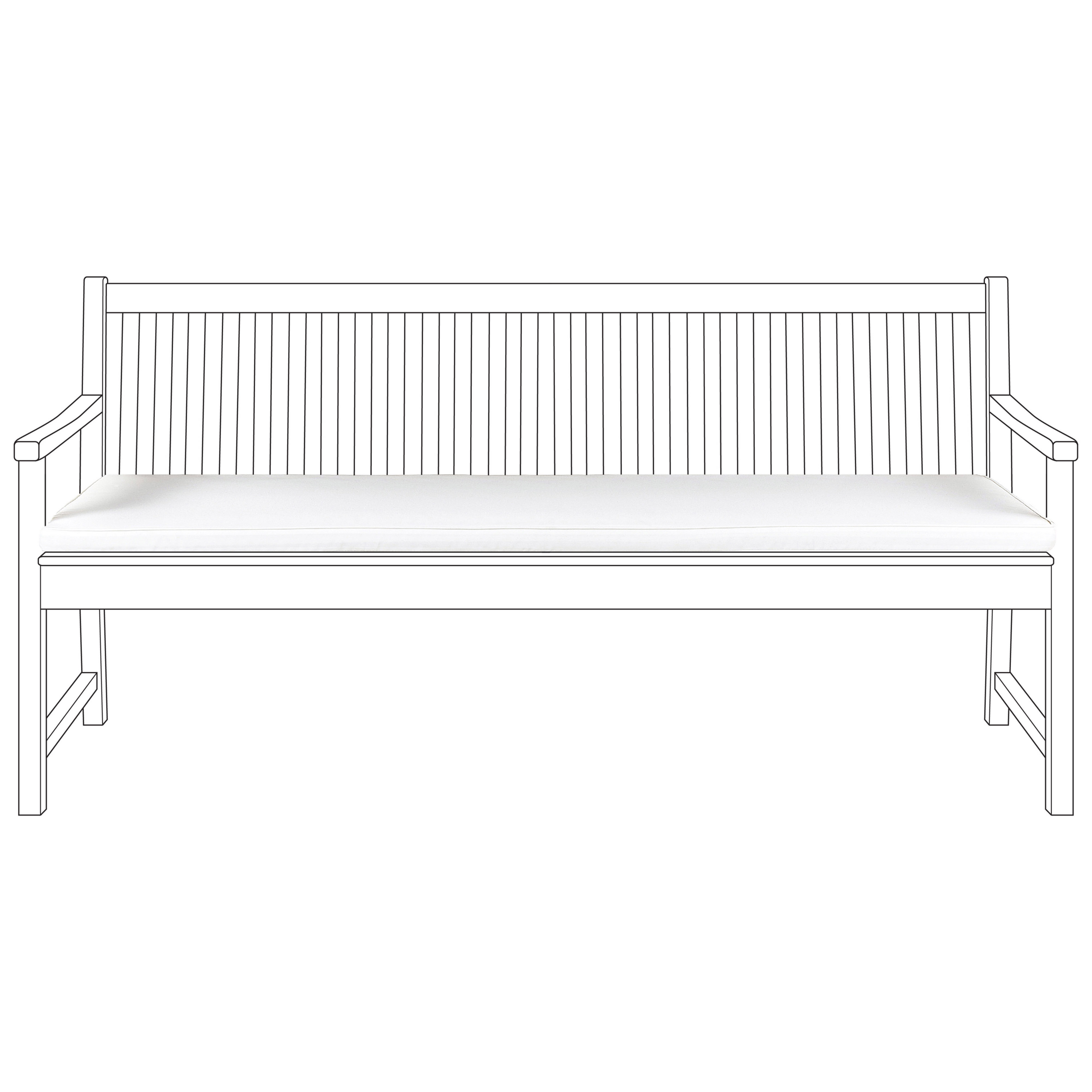 Puutarhapenkin pehmuste VIVARA 169 x 50 cm Valkoinen