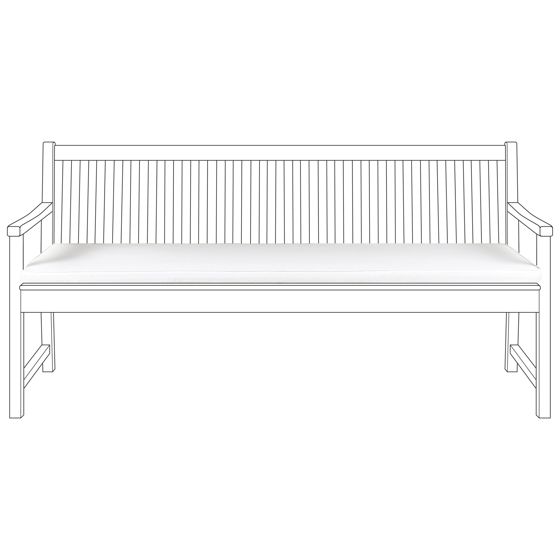 Puutarhapenkin pehmuste VIVARA 169 x 50 cm Valkoinen