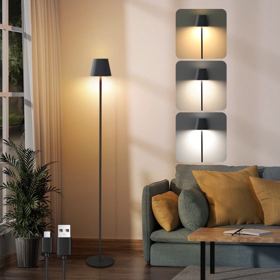 NETTLIFE LED-lattiavalaisin musta moderni himmennettävä 125 cm 3 värilämpötilaa USB olohuoneeseen