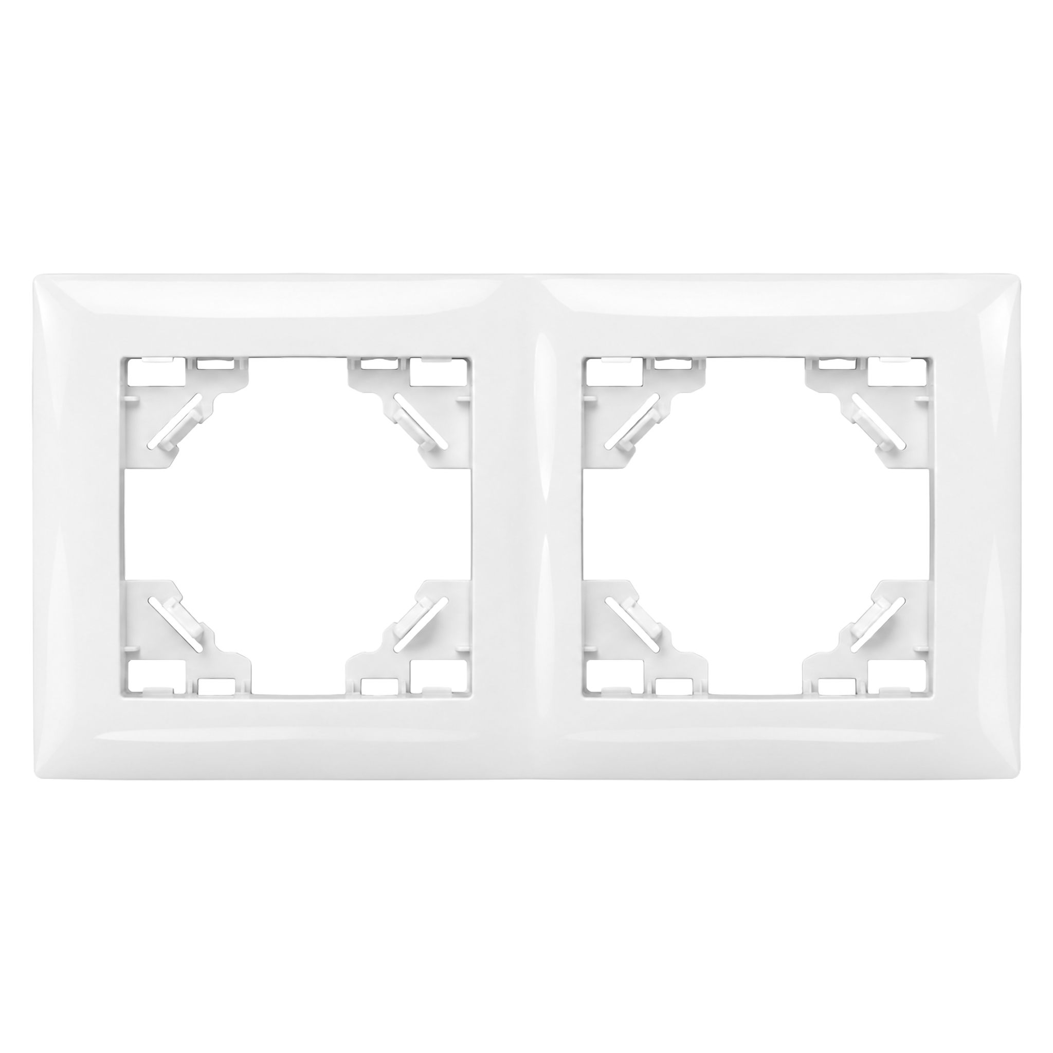 Toolight Kaksiosainen kehys pistorasioille OSTE JNH014-2F Valkoinen 1, 1x15, 5x8, 4cm