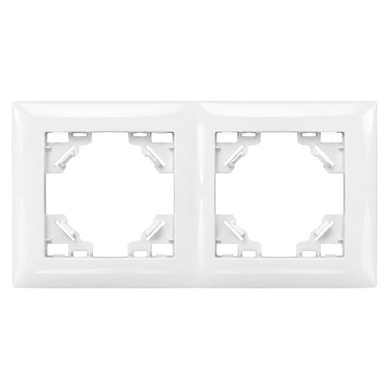 Toolight Kaksiosainen kehys pistorasioille OSTE JNH014-2F Valkoinen 1, 1x15, 5x8, 4cm