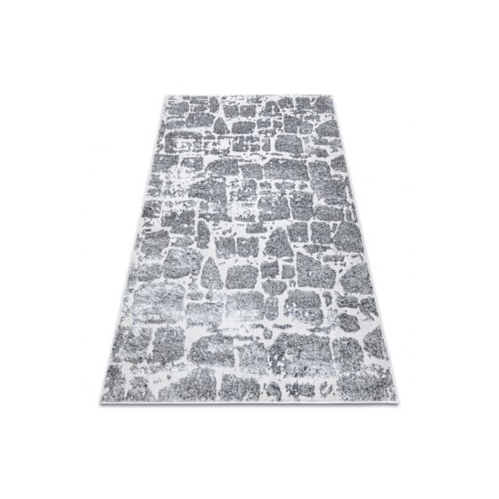 Matto MEFE moderni 6184 katukivet tiili - tummanharmaa 80x150 cm