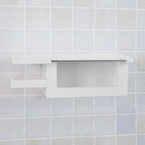 SoBuy Seinähylly puukuitulevystä valkoinen FRG175-W