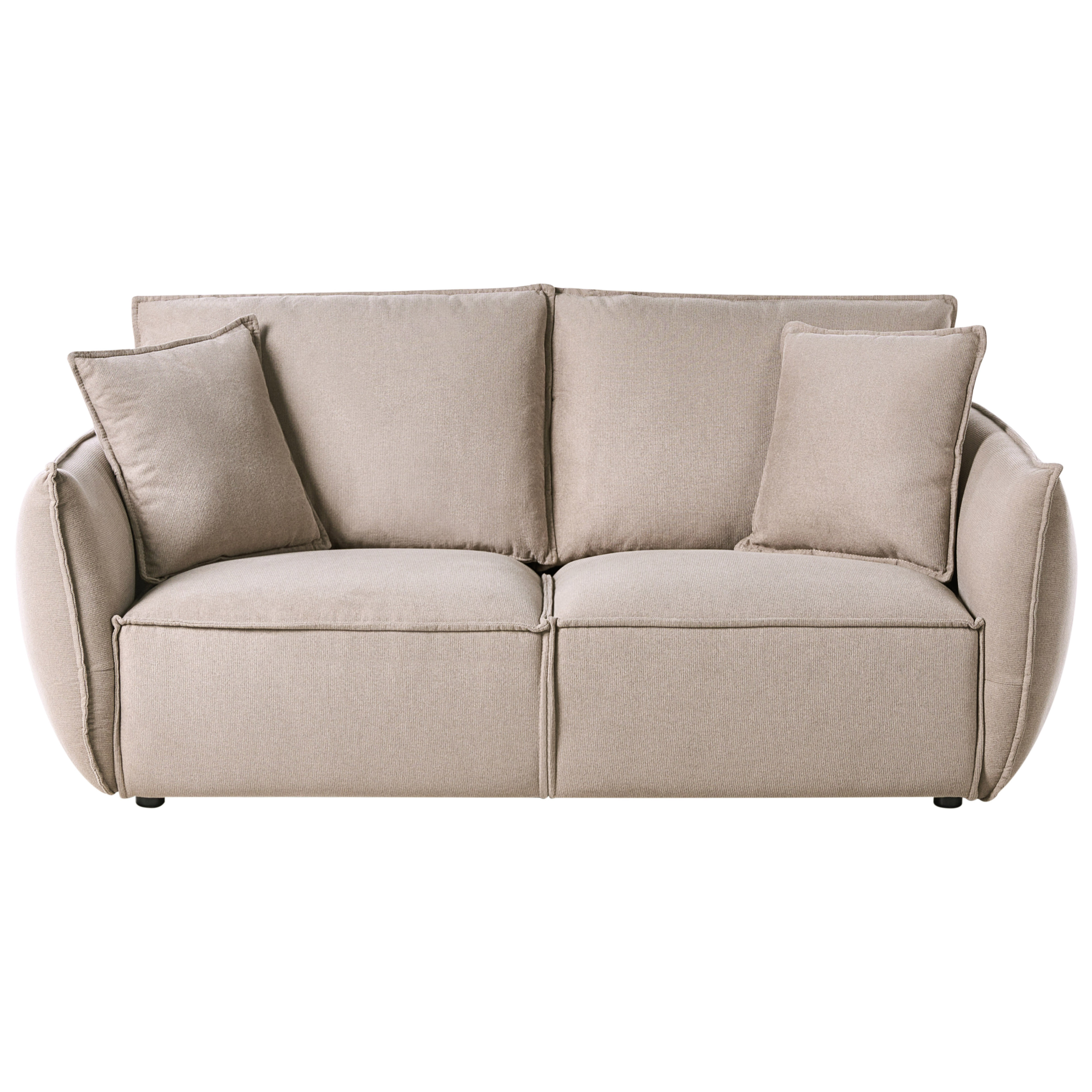 Sohva 3-istuttava KUNES kangas Ruskeanharmaa