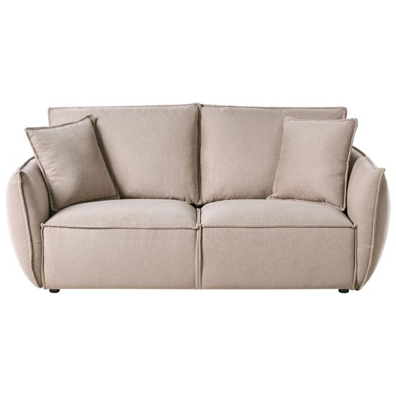 Sohva 3-istuttava KUNES kangas Ruskeanharmaa