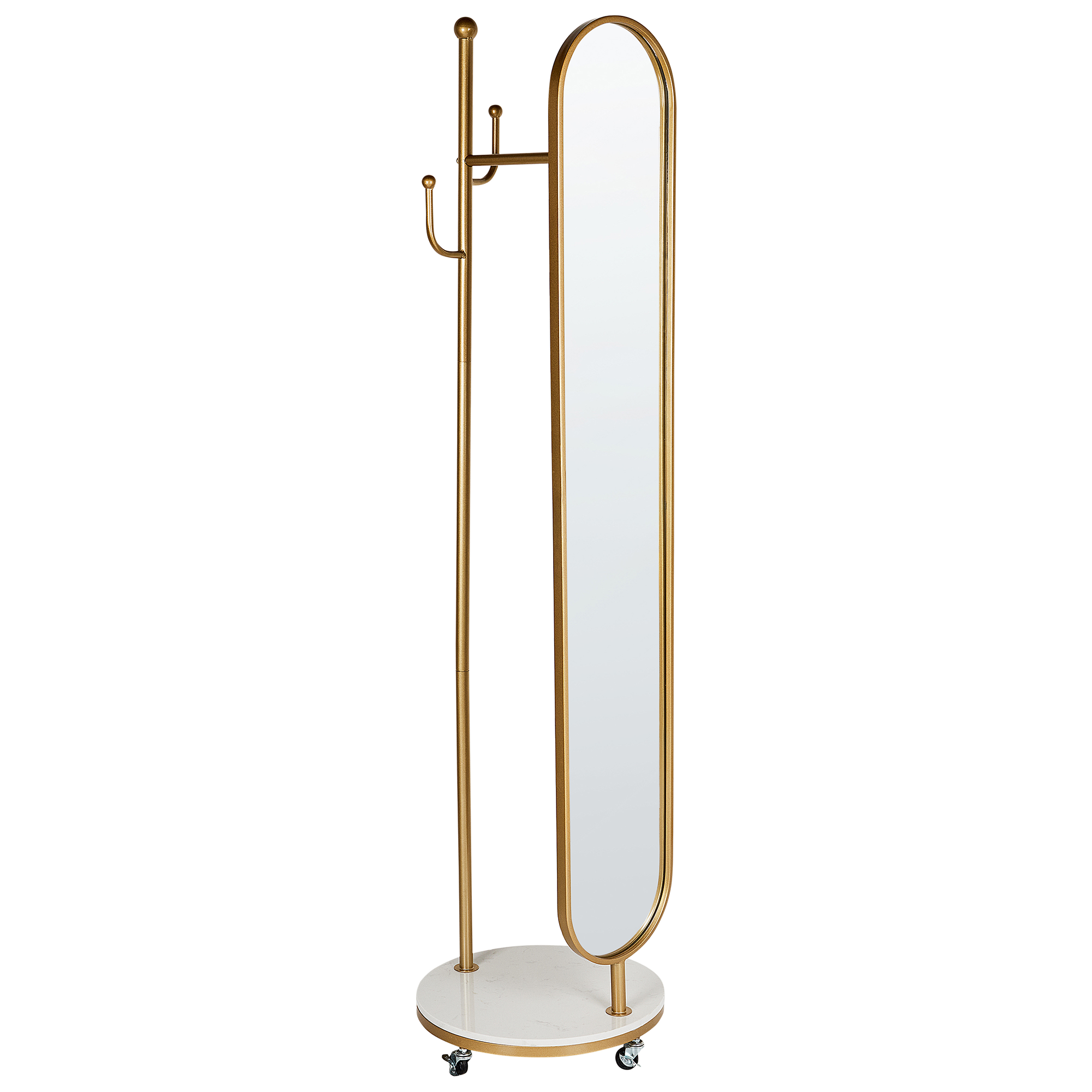 Naulakko peilillä LORENA 172 cm metalli Kulta