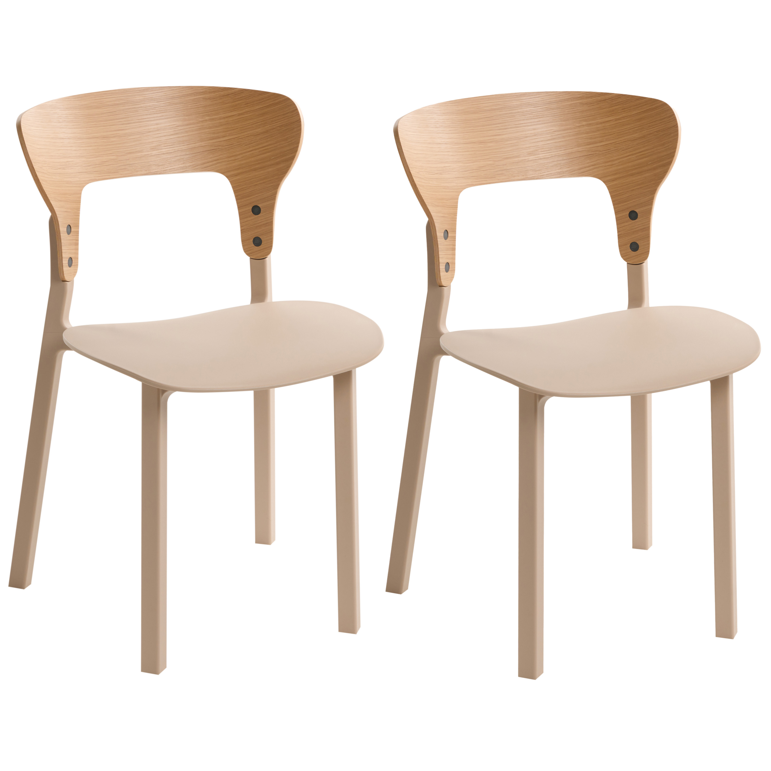 Ruokatuolisetti 2 kpl WALDEN Vaaleanbeige