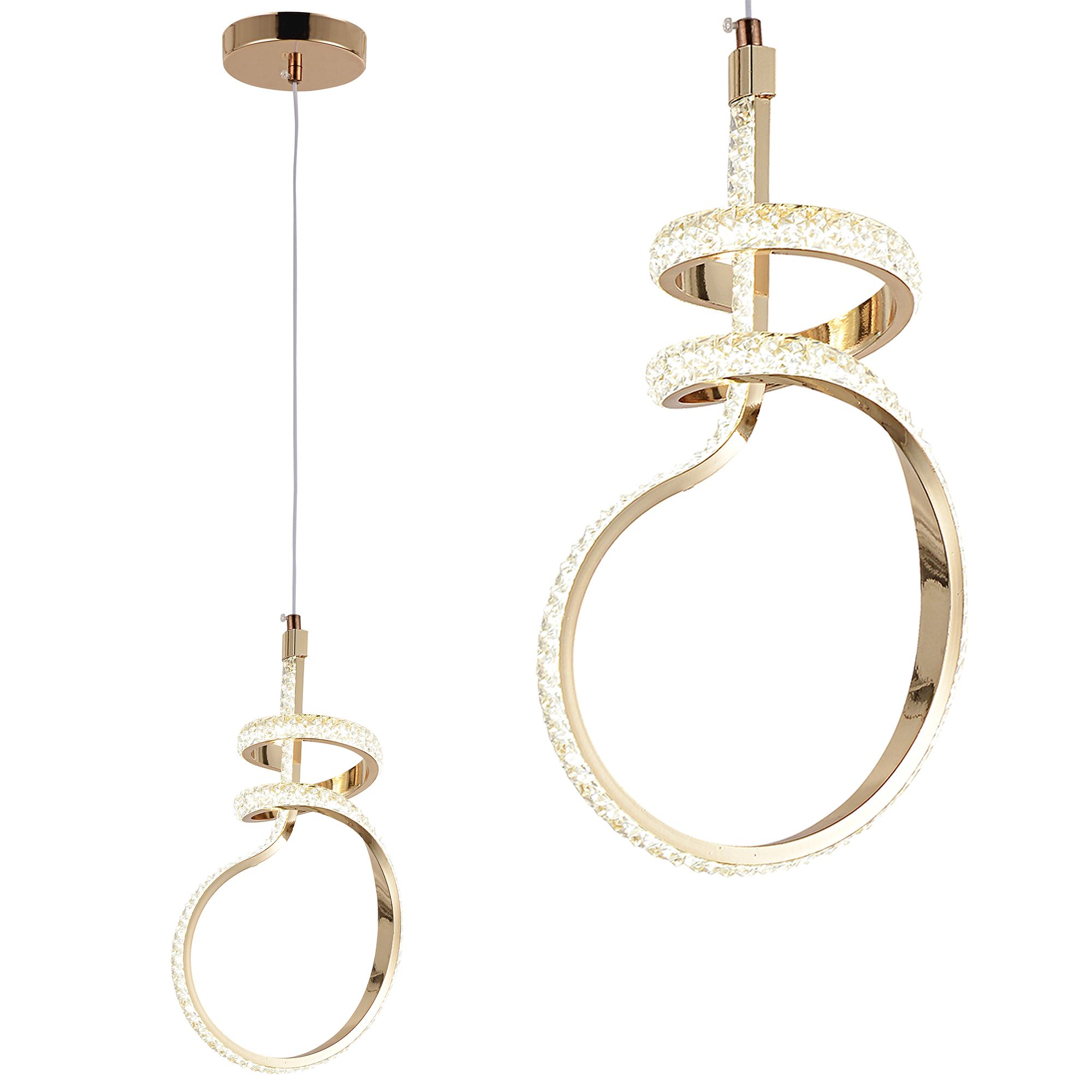 TOOLIGHT riippuva kattovalaisin G071-CP kulta, 139,5x18,5x37cm