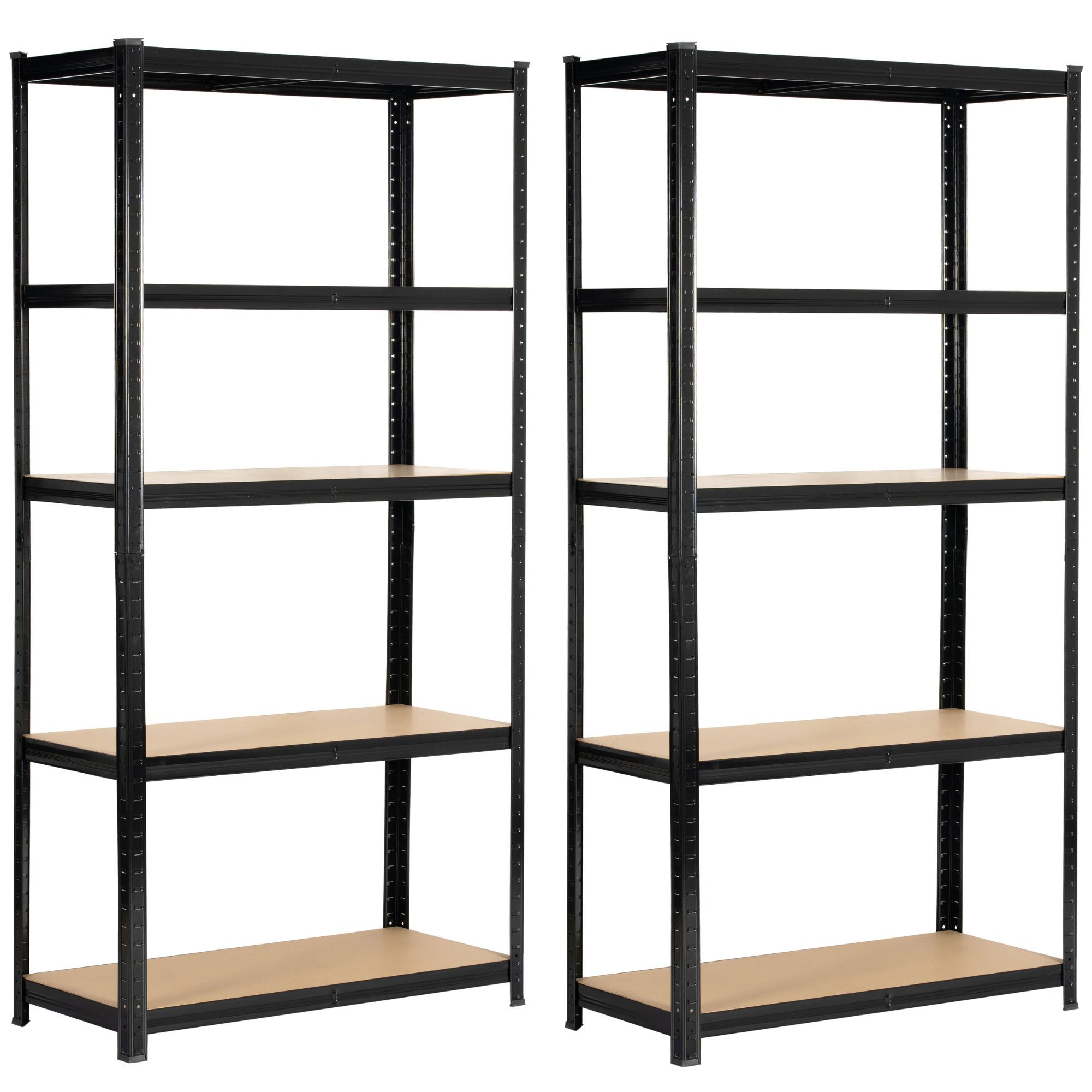 Akord Metallihylly 5 Hyllyä Musta 90x40x180