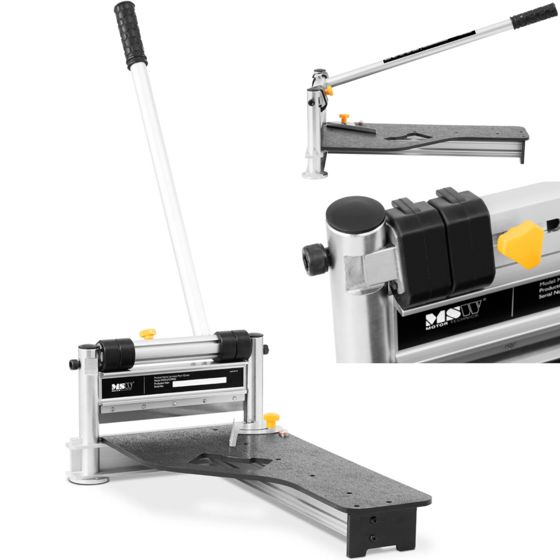 Giljotiinikone laminoitujen paneelien leikkaamiseen kulmassa, leveys 203 mm, paksuus 16 mm