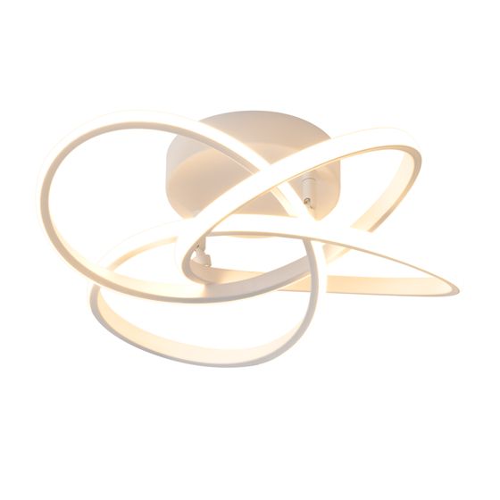 NETTLIFE LED-kattovalaisin makuuhuoneeseen - 28W, 3000K, lämmin valkoinen, eteisen valaisin, moderni keittiön valaisin, nelilehtinen kukka