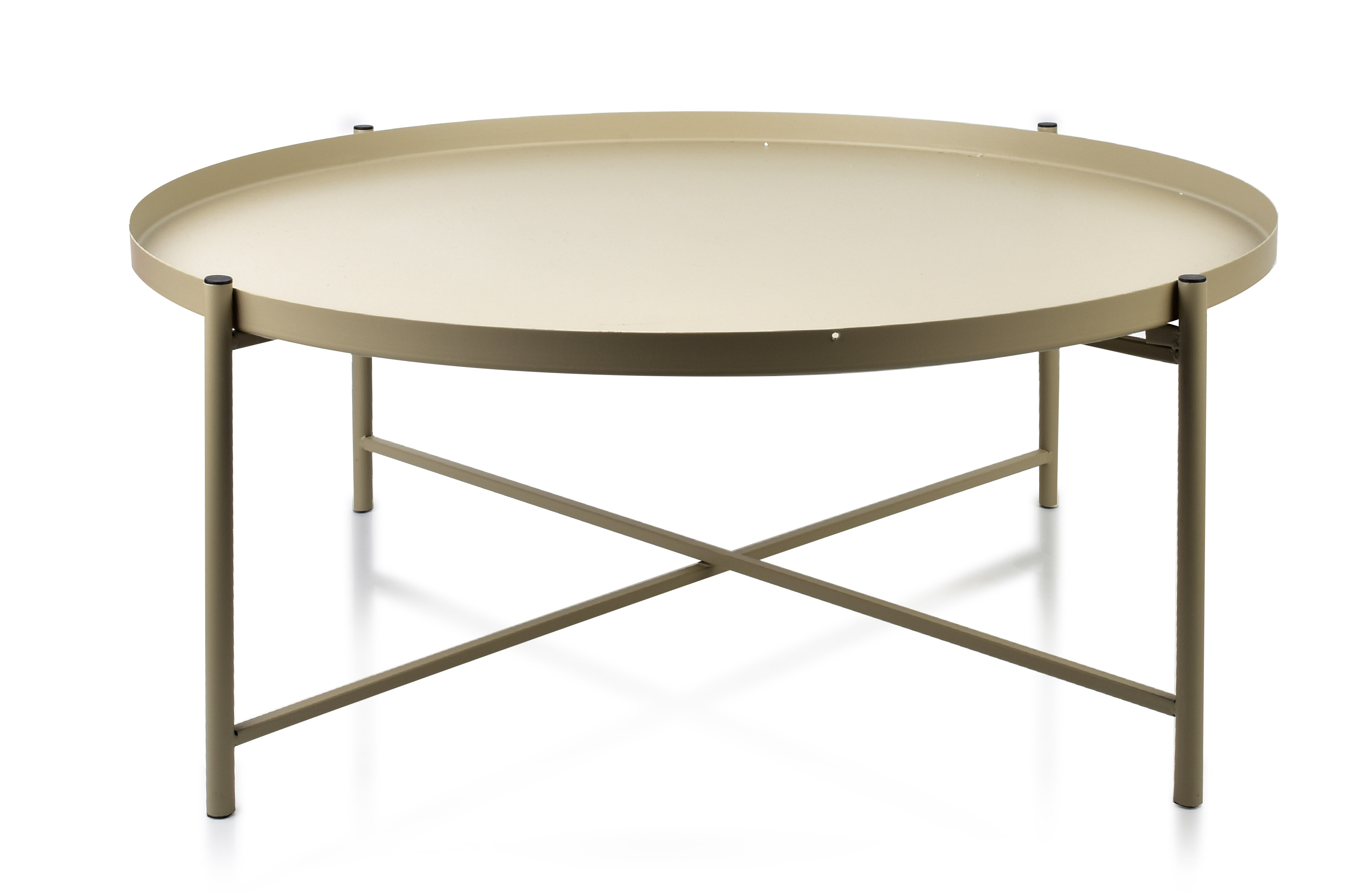 sohvapöytä metalli Mondex Lucas 76.5x32 beige 1kpl