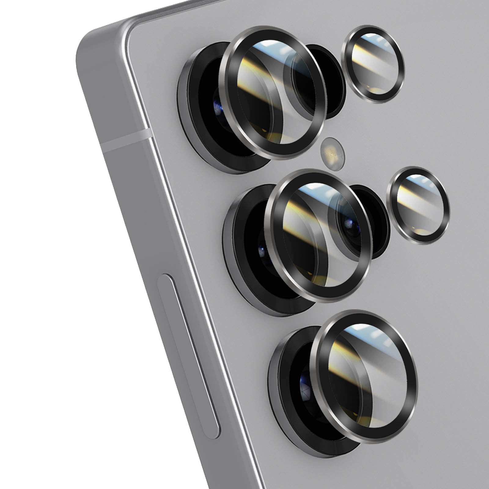 Kameran karkaistu lasi Galaxy S25 Ultralle naarmuuntumaton alumiinikehys