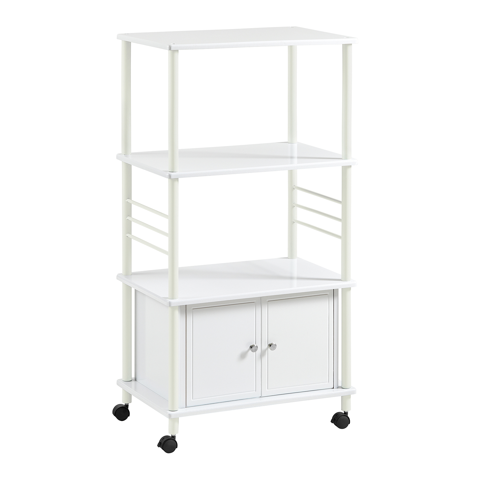 SoBuy Keittiökaappi FRG12-W pyörillä ekologinen valkoinen