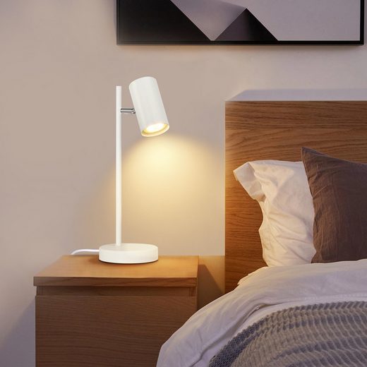 ZMH LED-pöytävalaisin olohuoneeseen, 350° kääntyvä GU10, metallinen pöytävalaisin toimistoon