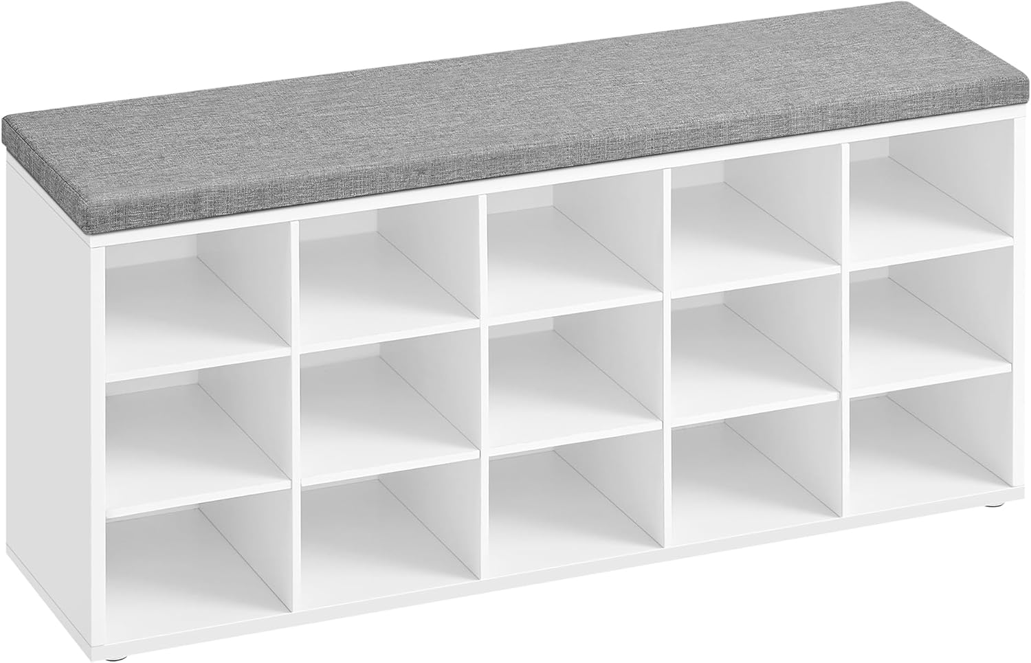 Kenkäkaappi istuimella LHS15WT, 15 lokeroa