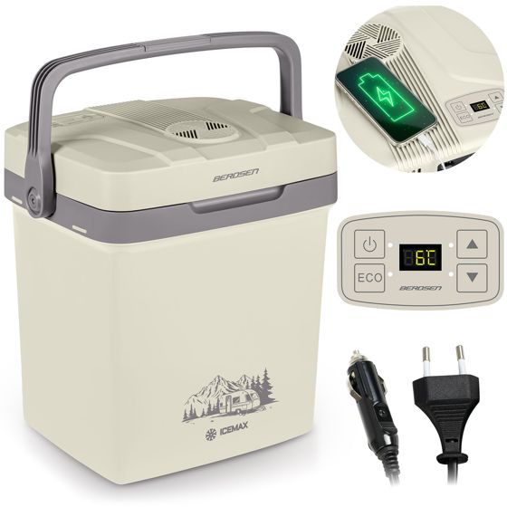 Berdsen Icemax 26 litran matkakylmälaukku ECO-tila - kermanvärinen