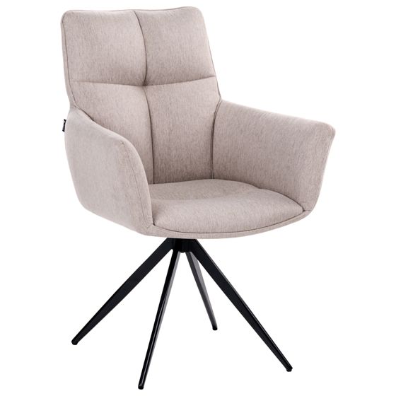 Ruokatuoli pyörivä CORBIE Kangas Beige