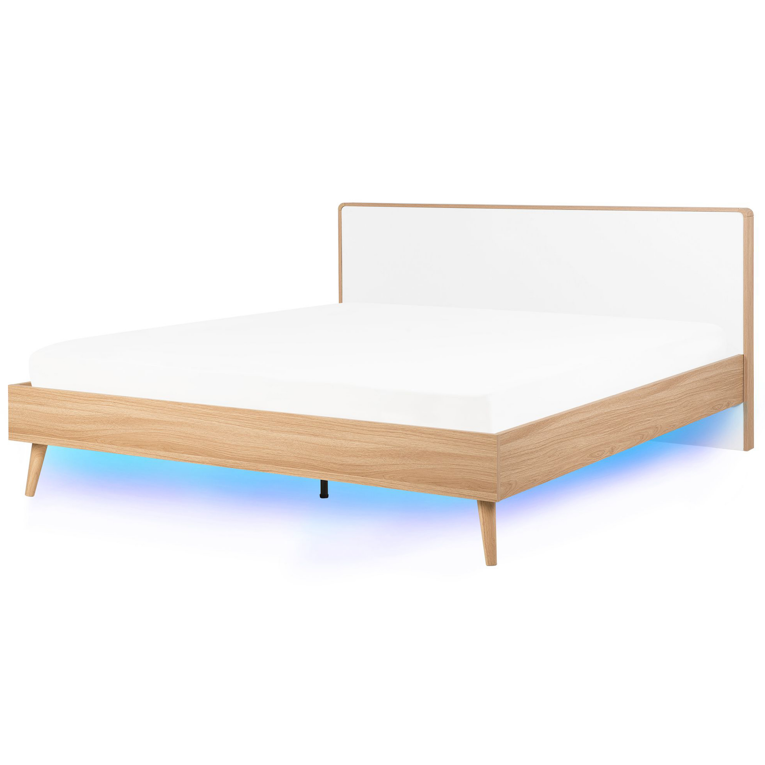 Sänky LED-valolla SERRIS 180 x 200 cm Vaaleanruskea