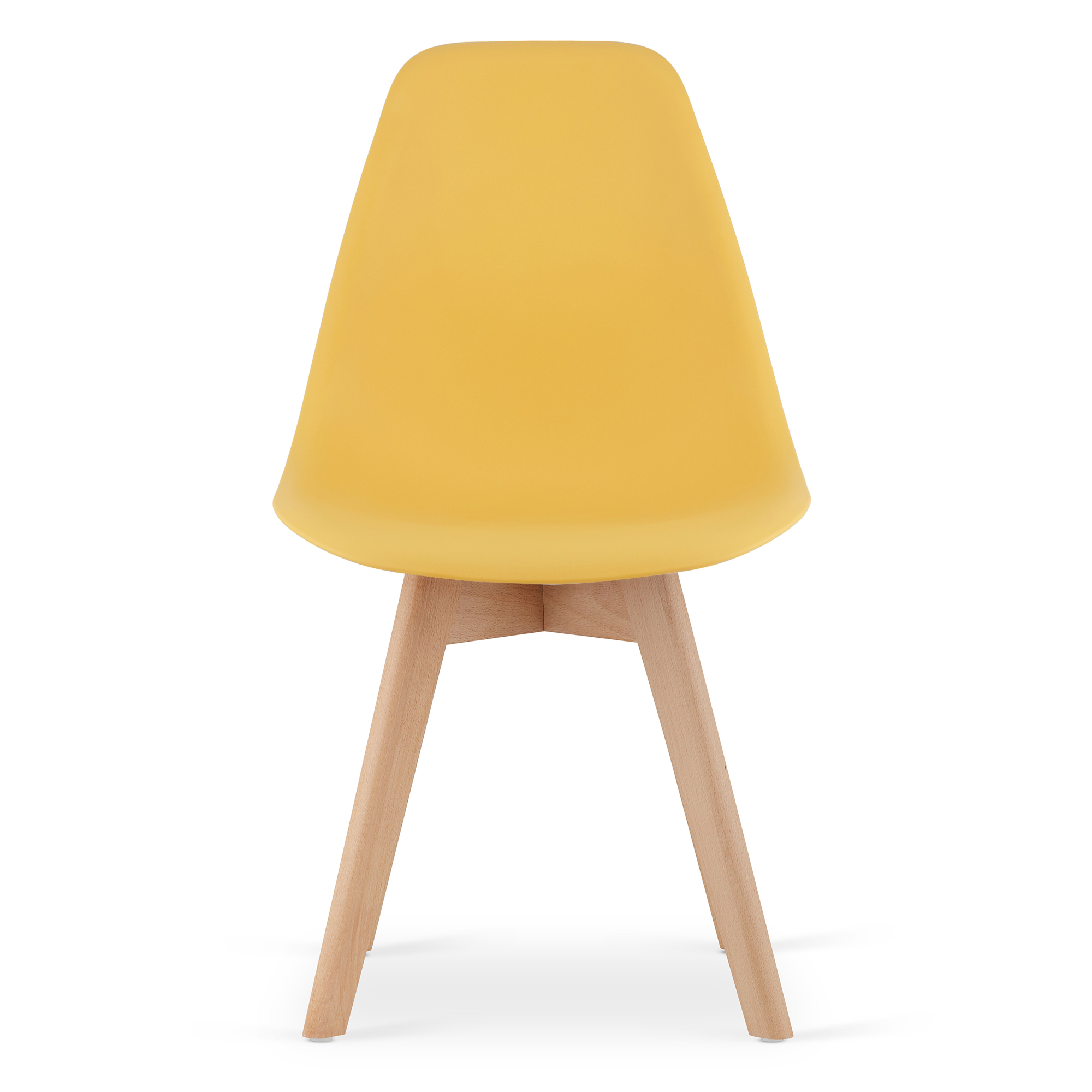 Tuoli - Leobert - KITO - Senfkeltainen/luonnonväriset jalat - 46x54,5x80 cm