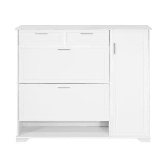 SoBuy Säilytyskaappi FSR104-W 3-ovinen ekolevyinen valkoinen