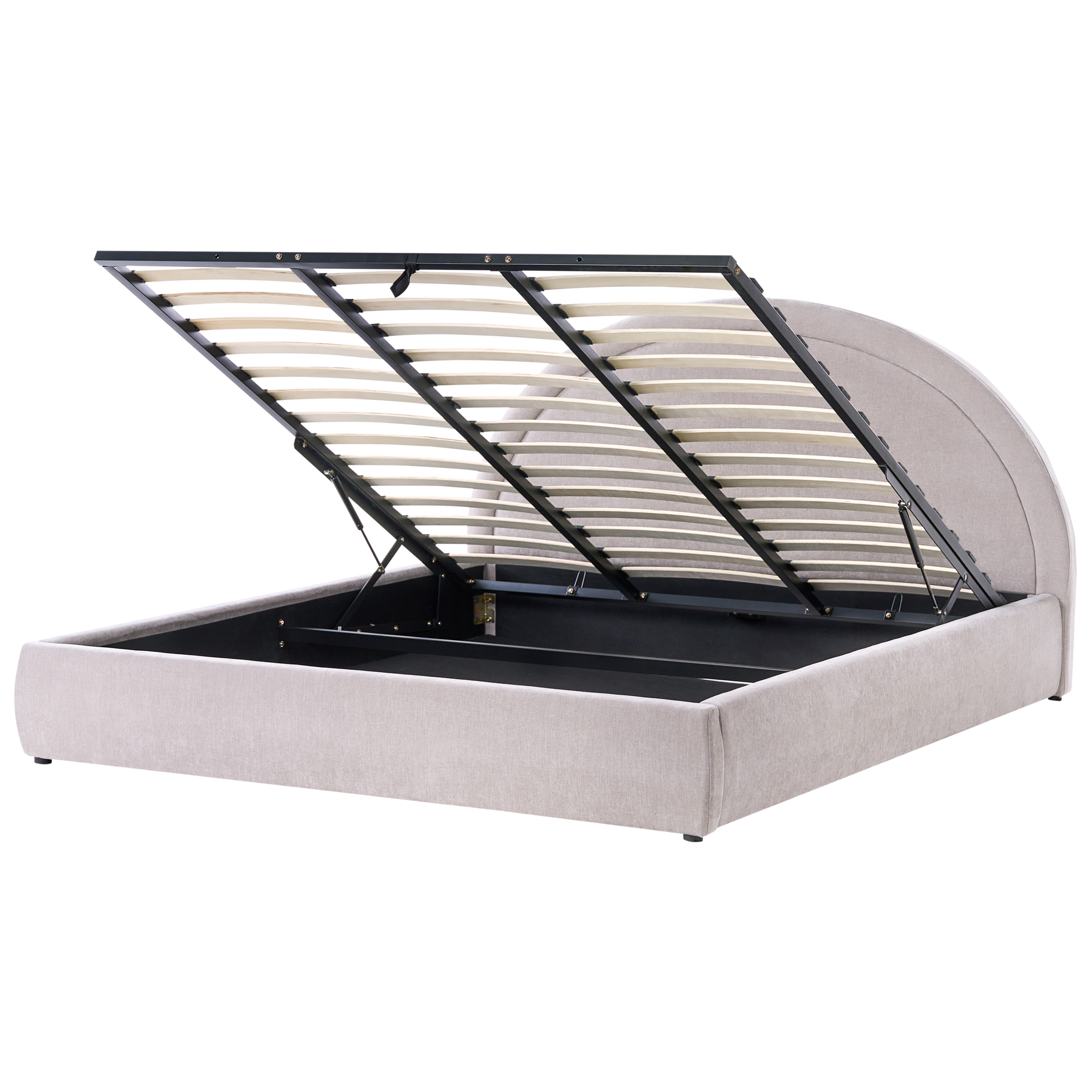 Sänky säilytystilalla kangas MOUZON 180 x 200 cm Beige