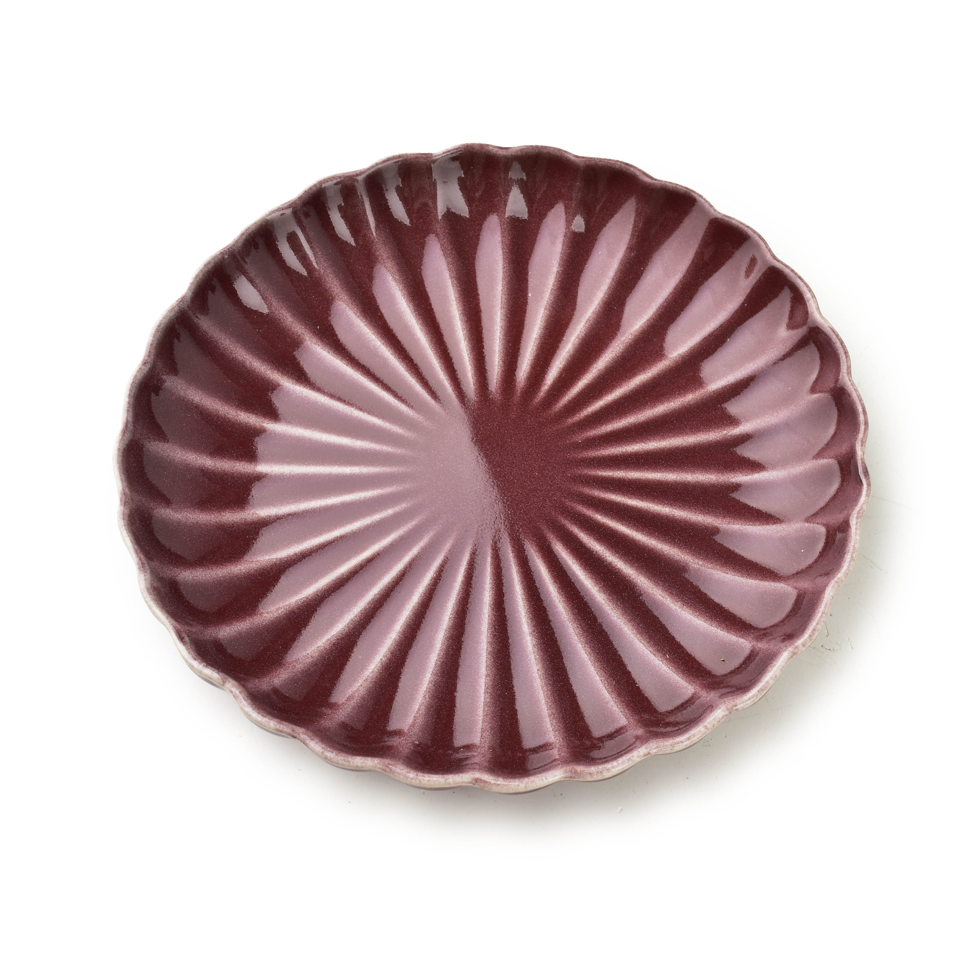 Jälkiruokalautanen posliini AFFEKDESIGN Evie 20,5x3cm viininpunainen 1kpl