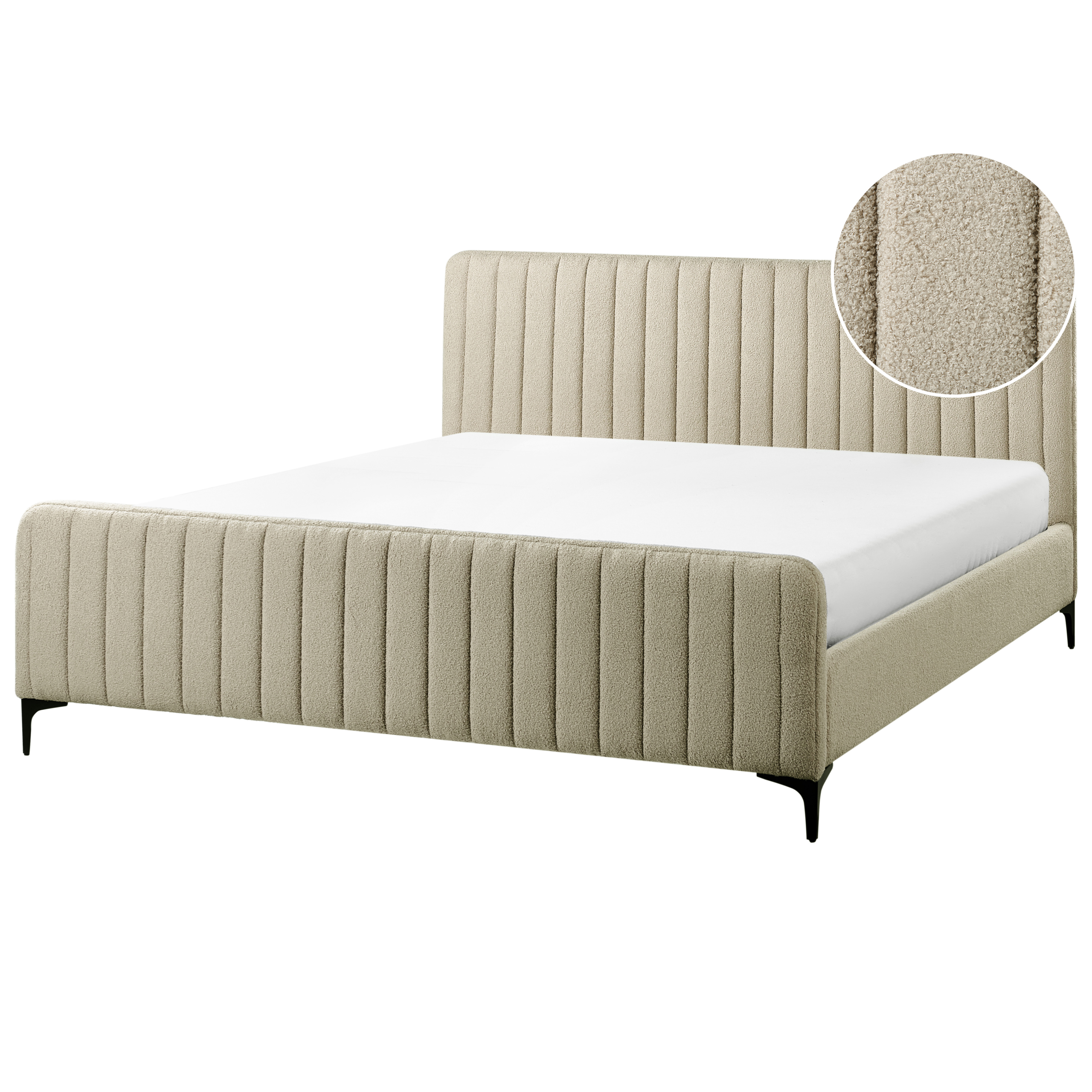 Sänky buklee LUNAN 180 x 200 cm Beige