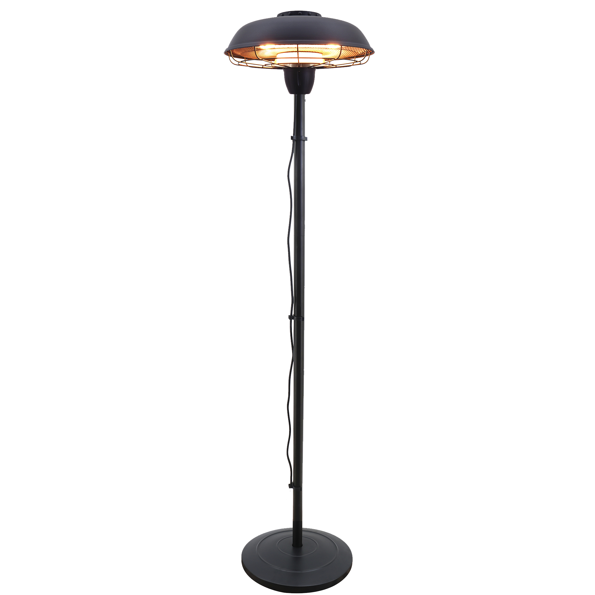 Terassilämmitin 900/2100W lattiamalli, HA, musta HORTUS