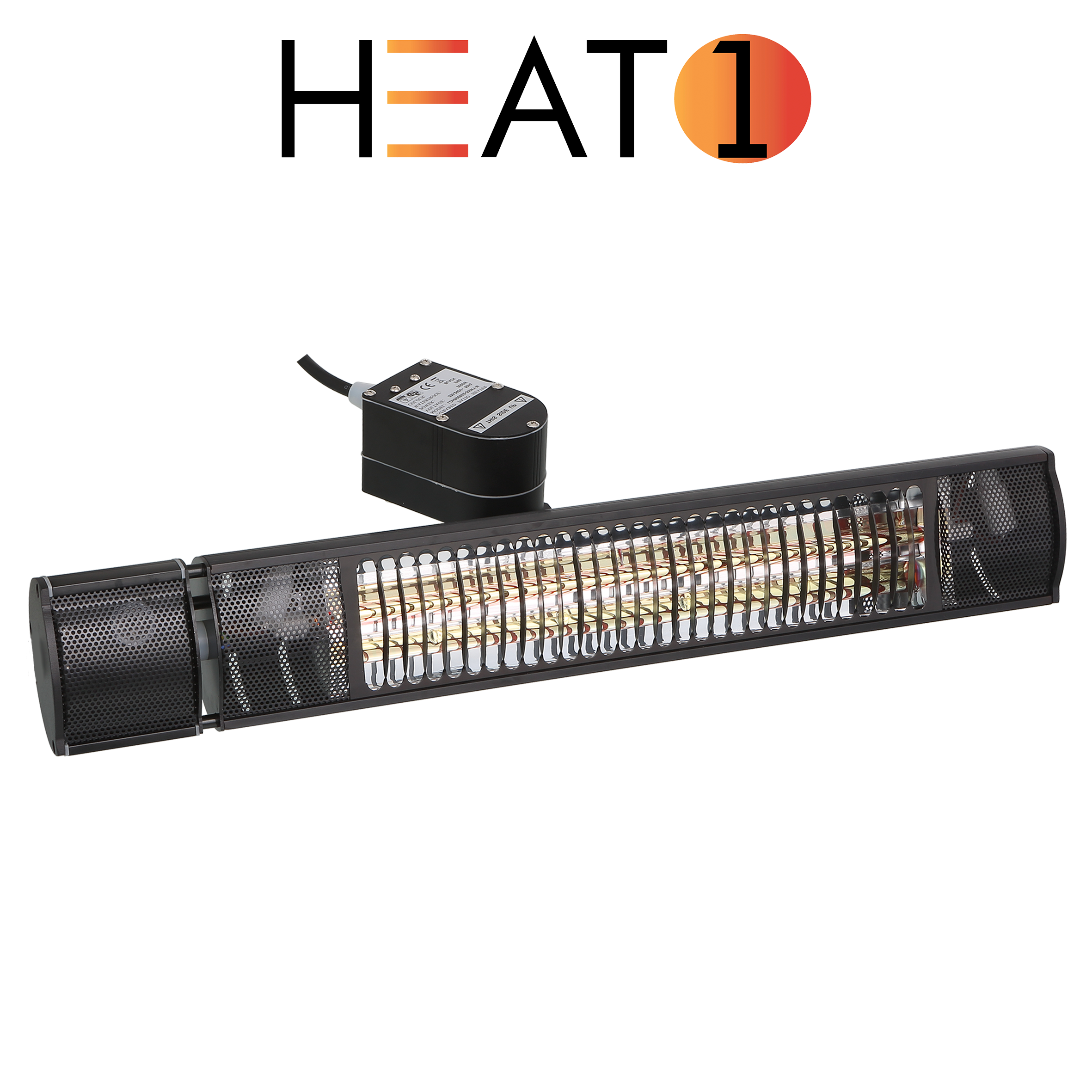 Terassilämmitin ECO plus-line 2000 W, oskilloiva, musta HEAT1