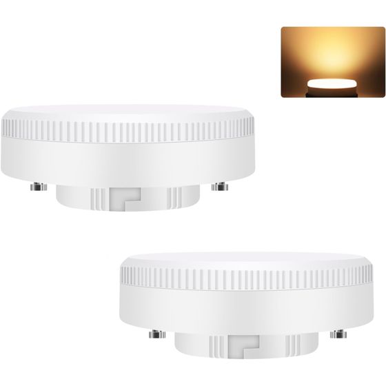 ZMH 2 kpl:n pakkaus, GX53 ultraohuita LED-lamppuja, 3000K, 5W, 230V, ei-himmennettävä, valkoinen