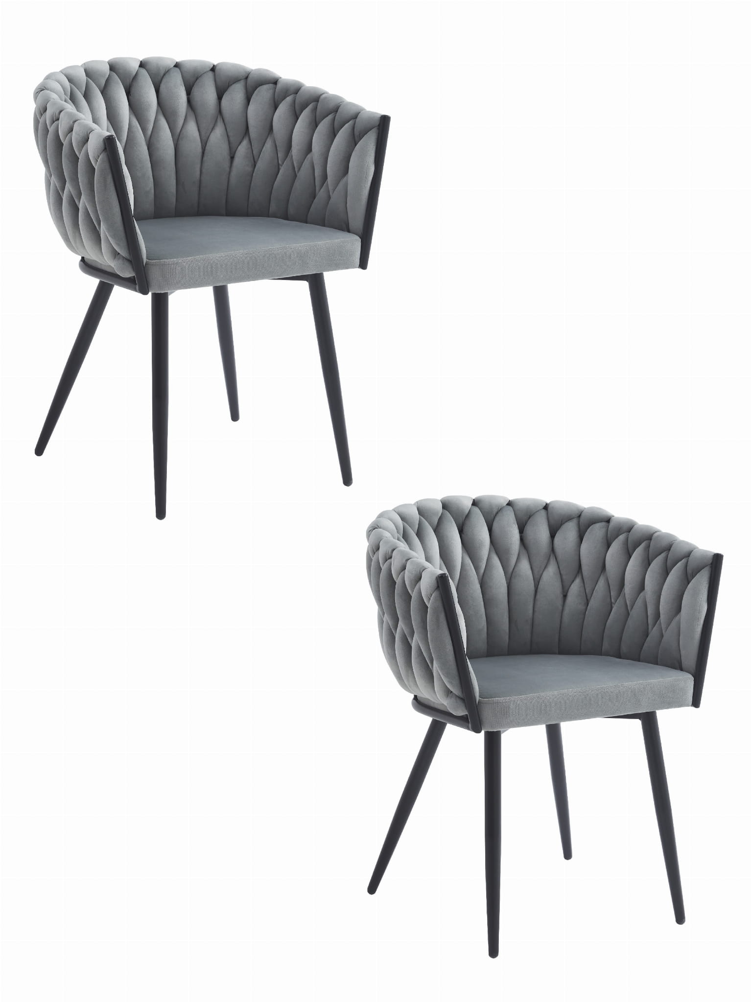 ORION-tuoli, vaaleanharmaa sametti (2 kpl)