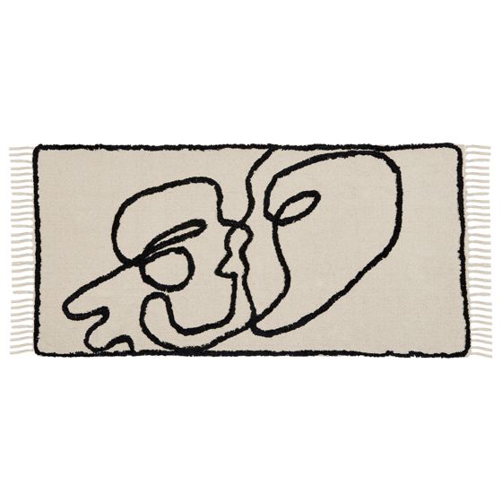 Matto KONUR Beige 80 x 150 cm puuvilla