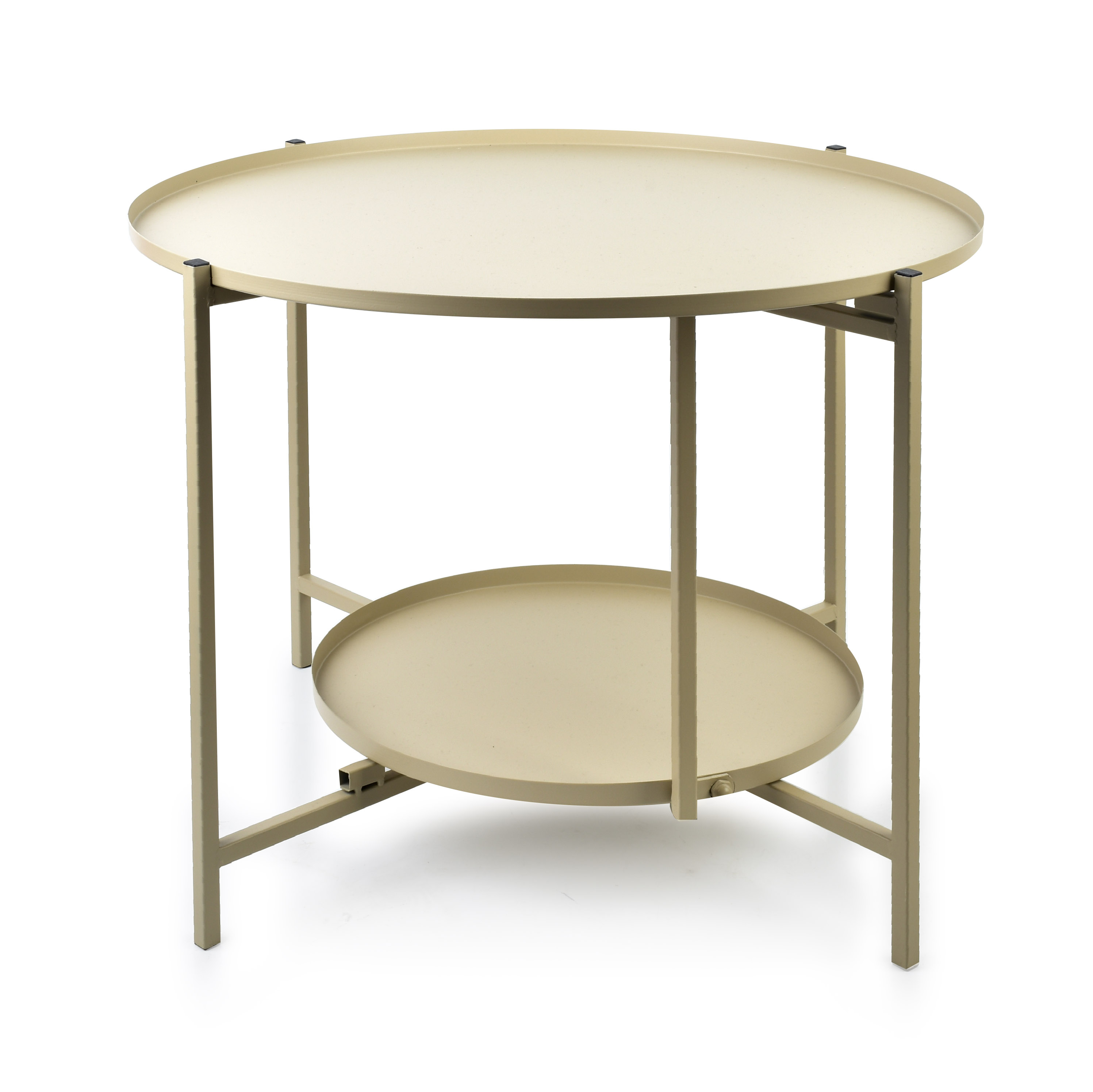 Sofapöytä metalli Mondex Lucas 60,5x45 beige 1kpl